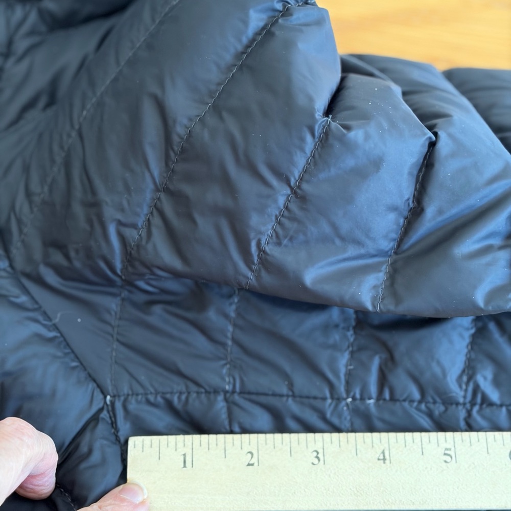 Lands End Wanderweight Down Puffer Jacket Womens 3X Black Hooded Packable - Picture 14 of 16